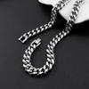 Metal Men's Necklace 5,6,8,10,12,14mm Cuban Necklace Trendy Stainless Steel Necklace  Party