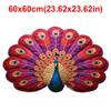 Special-shaped Peacock Carpet Soft Bathroom Floor Mat  for Living Room Tea Table Bedside