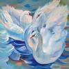 50X50 см алмазная живопись 5D Лебедь полная дрель квадратная Алмазная вышивка животных наборы для вышивки крестом из бисера DIY стразы настенное искусство