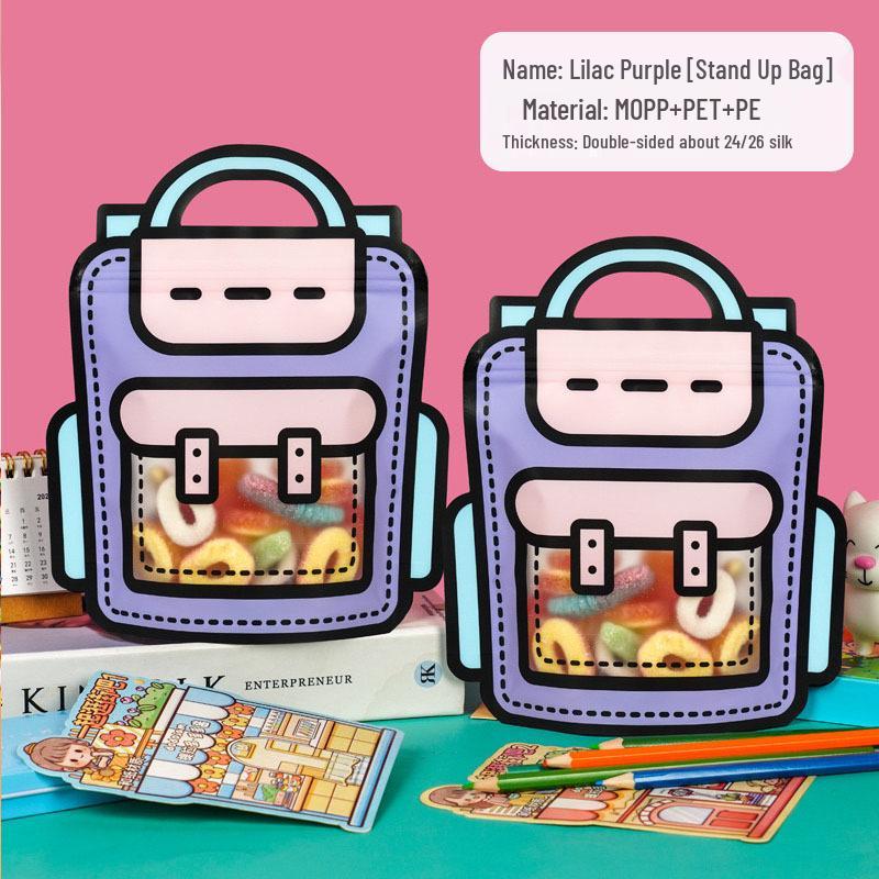 Милый мультяшный подарочный пакет для книг и сладостей для детей - на день рождения или День защиты детей, герметичная упаковка