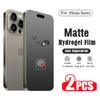 2PCs Silicone Matte Hydrogel Soft Film For iPhone 16 Pro Max 16e Screen Protector for iPhone 15 14 13 12 11 Pro Max Plus Film
