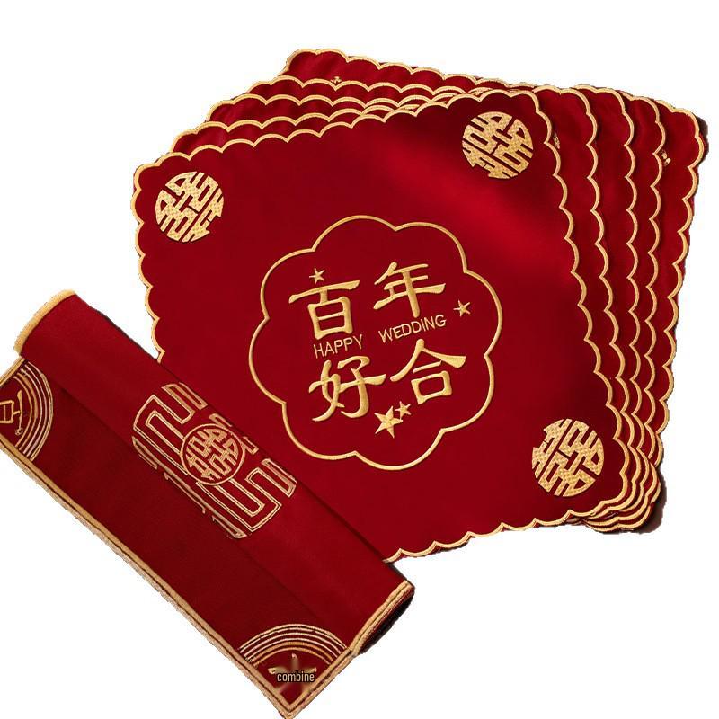 Красный свадебный платок невесты Xi - Набор приданого для женщины