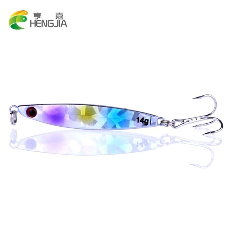 HENGJIA 4 шт., металлические свинцовые рыболовные приманки, джиг-крючок для щуки, форели, окуня, 14 г, с 3D-глазами, рыболовный инструмент