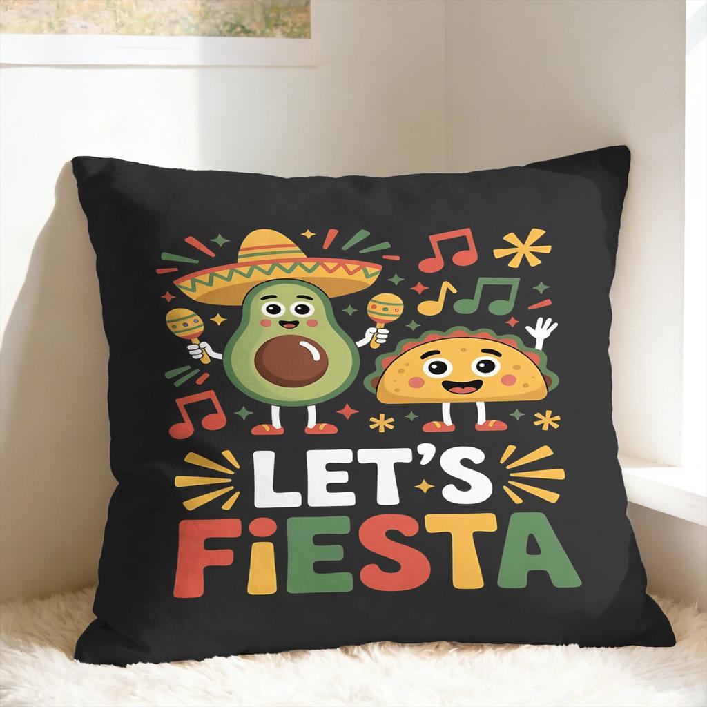 Pillow Cover Lets Shirt Party Fiesta Novelty Pillow Case For Sofa Couch Bed Living Room Pillowcases