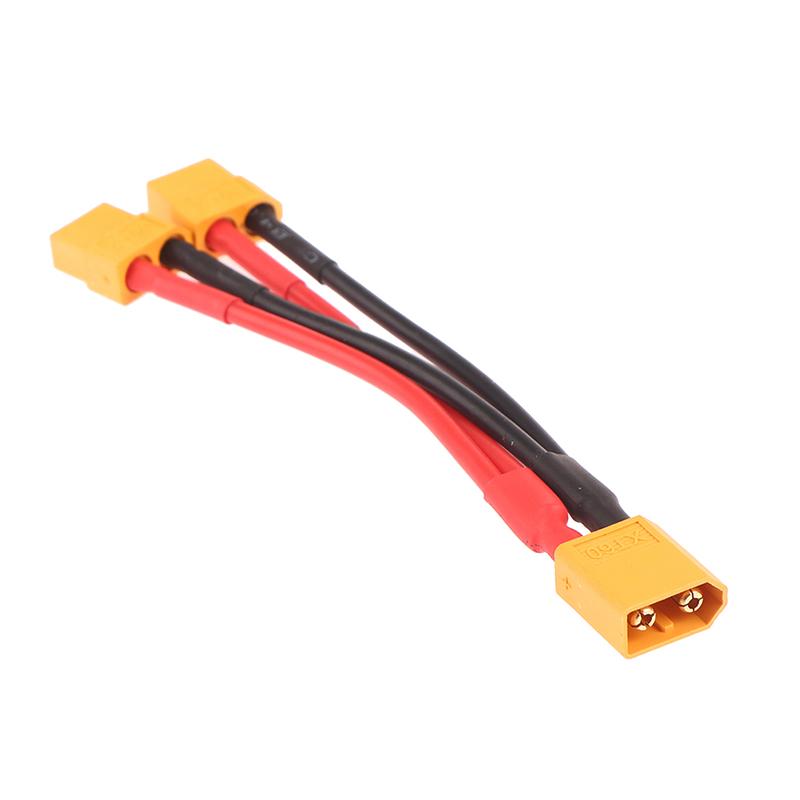 Параллельный разъем батареи Xt60, мужской женский кабель, двойное удлинение для радиоуправляемого двигателя