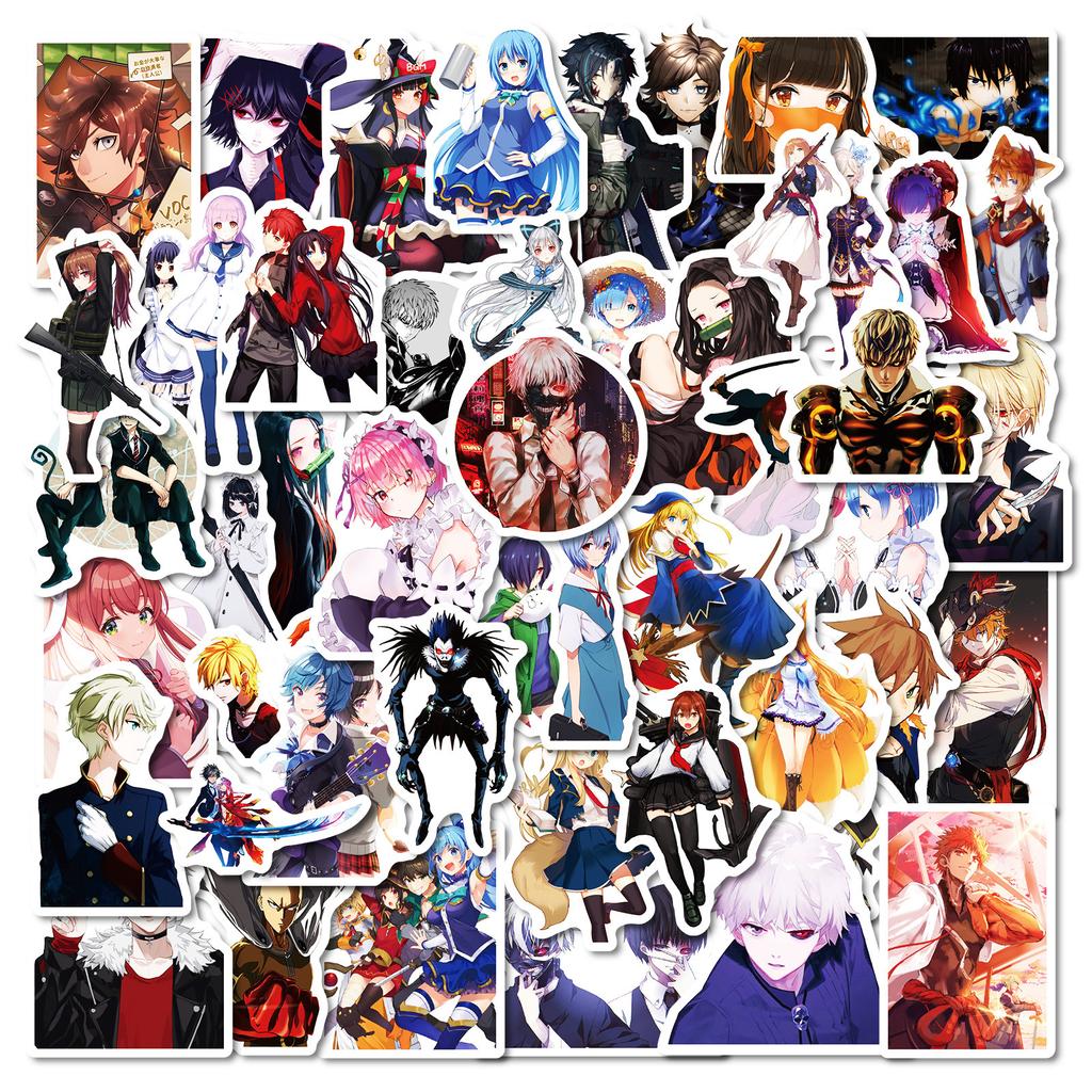 50 Mixed And Matched Two-Dimensional Animation Graffiti Stickers Diy Creative Hand Account Two-Dimensional Animation Stickers