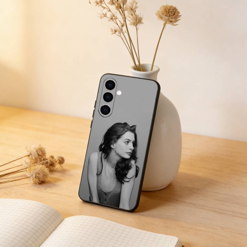 Чехол для телефона Anne Hathaway Черный Силиконовый Мягкий Для Samsung Galaxy A73,A72,A71,A70,A53,A52,A51