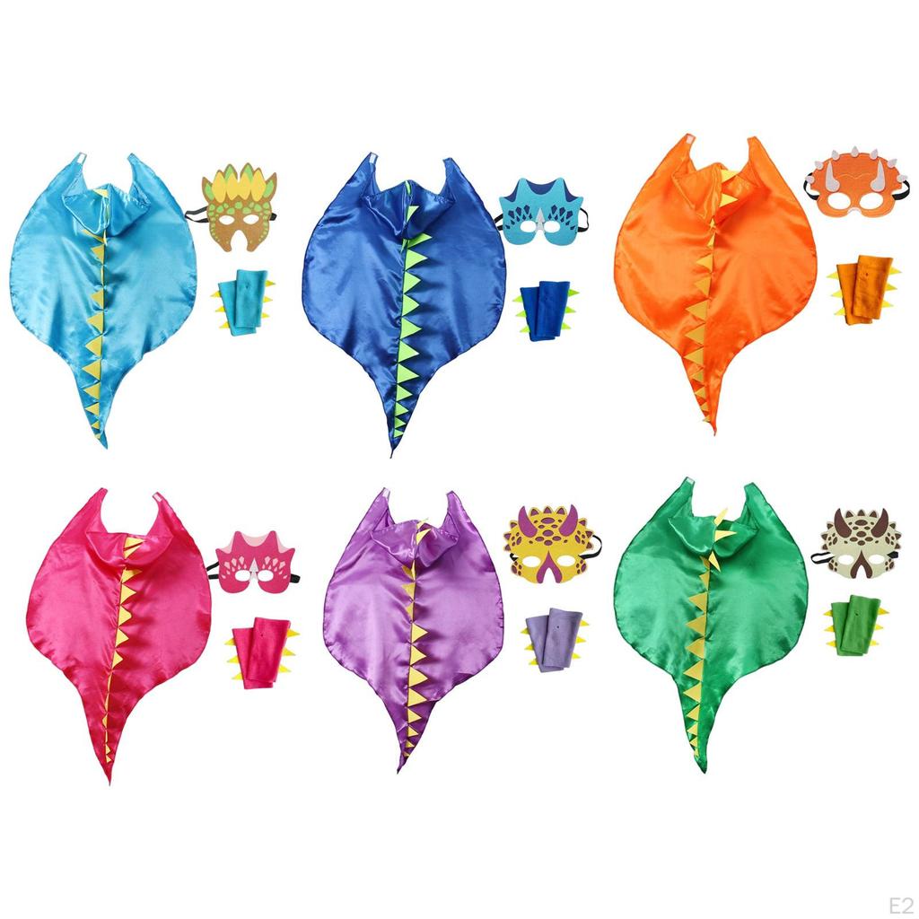 Dragon Costume Cartoon Cloak Fantasy Clothing with Hat Cosplay Toy Dinosaur for