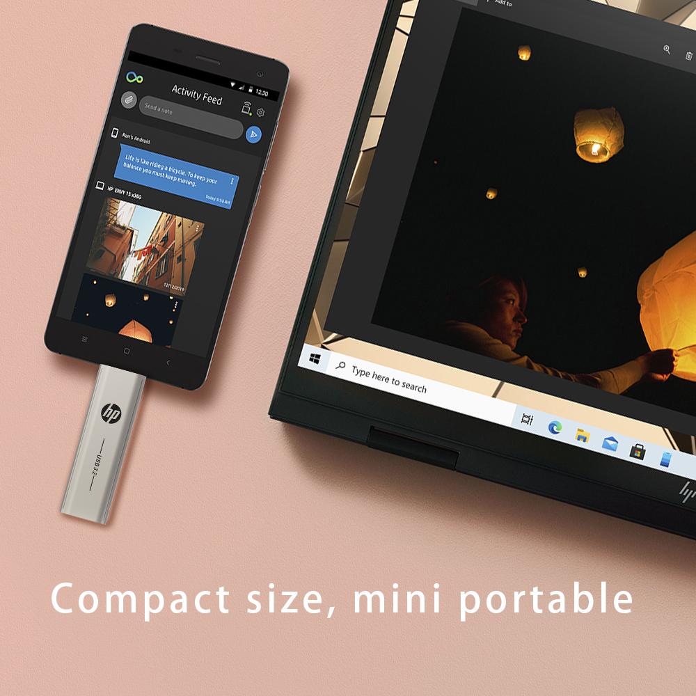 HP X796C 64 ГБ 128 ГБ 256 ГБ OTG Type C USB 3.2 USB-накопитель Dual Memory Stick для смартфона, MacBook, планшета
