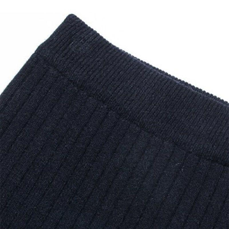 Женская трикотажная миди-юбка премиум-класса на осень-зиму, утолщенная, с разрезом, облегающая, юбка-карандаш, облегающая шерстяная юбка