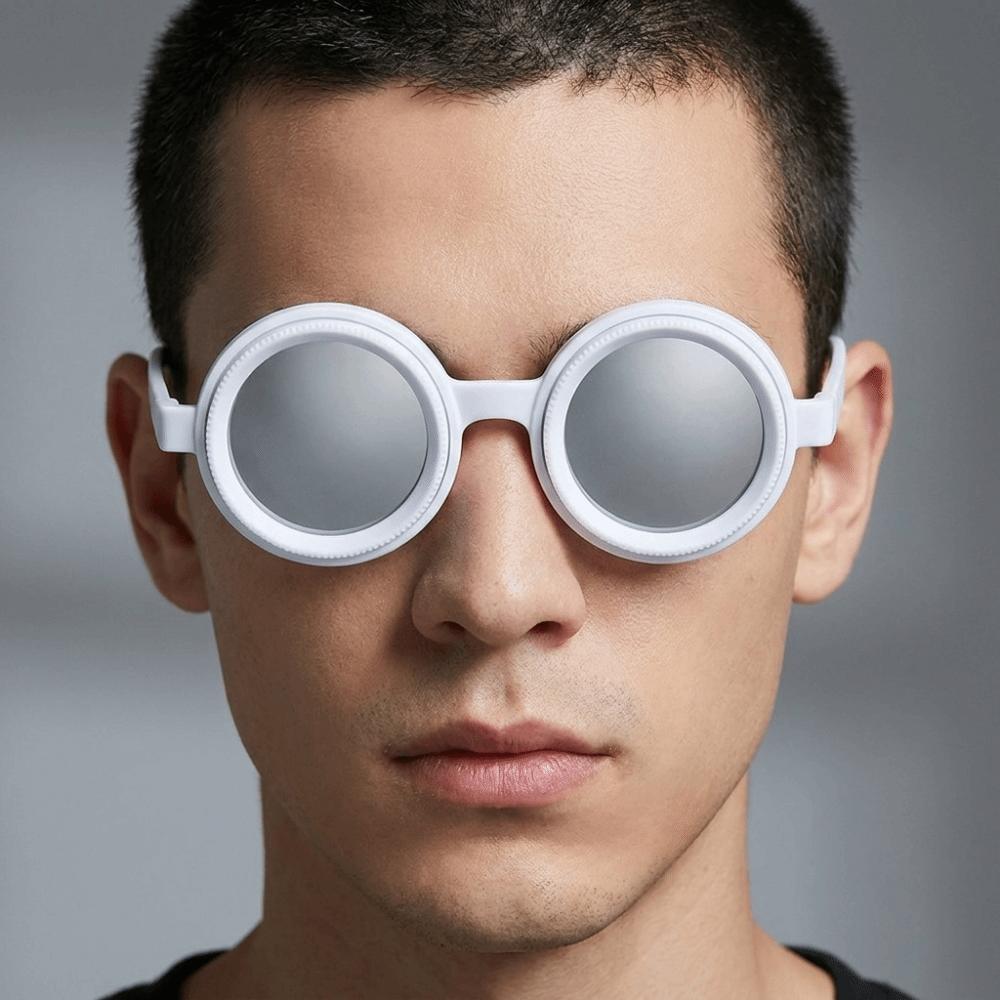 Rotatable Polarizing Round Sunglasses Lightweight Stylish Sunglasses Unisex
