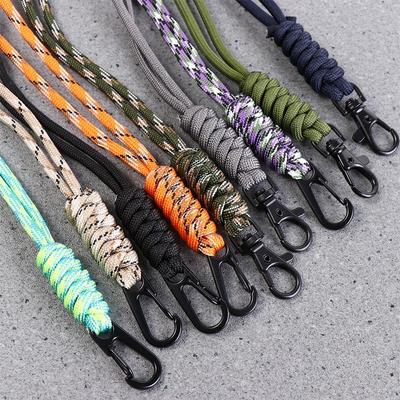 Брелок для ключей Рюкзак Брелок-брелок Шнурок Шнурок Paracord Прочный шнурок Плетеный тканый брелок