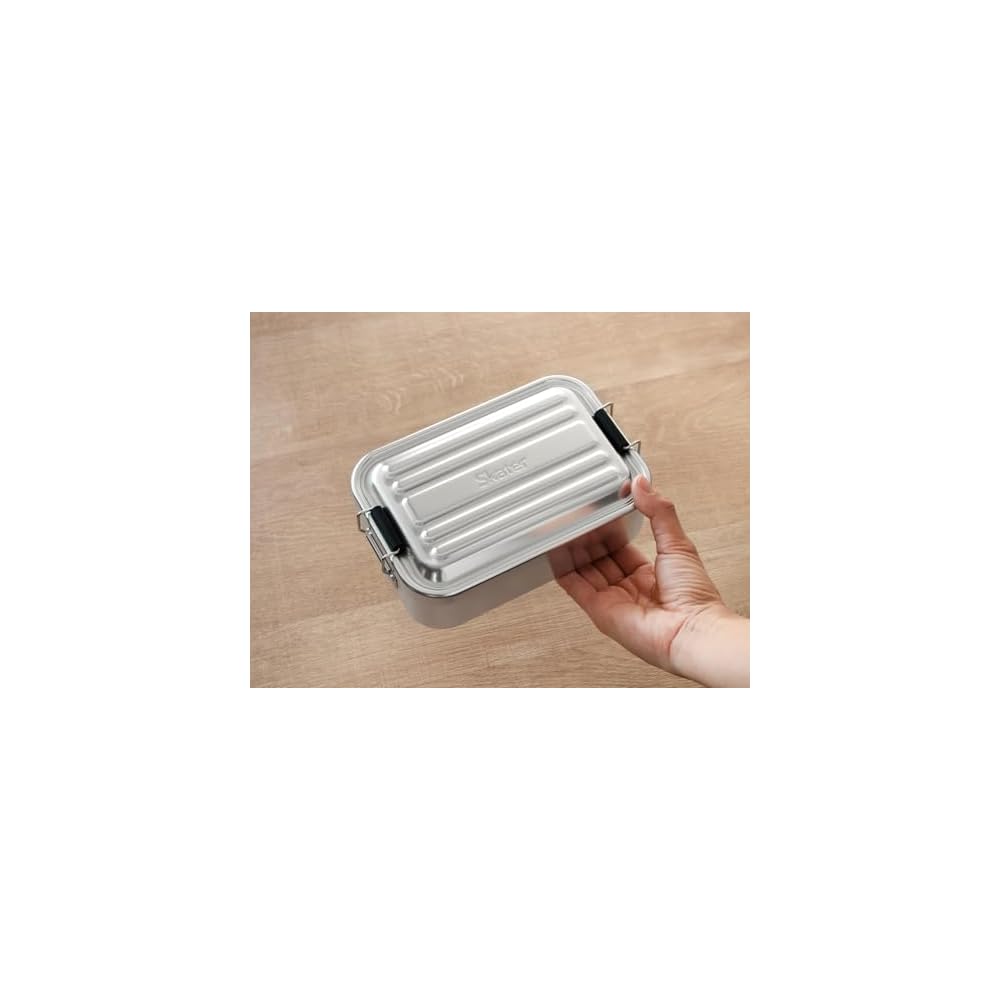 Skater Aluminum Lunch Box for Men, 850ml Large Capacity, Fluffy Packing Design, Dark Blue (AFT8B-A)