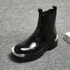 Мода Весна Осень 2026 Мужские ботинки челси Толстая подошва 3 см Брендовые мужские ботильоны Вечеринка Мужская обувь Черный Желтый Большой размер 45