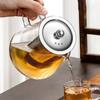 Large Capacity High Borosilicate Heat Resistant Glass Teapot with Stainless Steel Tea Strainer Infusers Jug Home Glass Teaware
