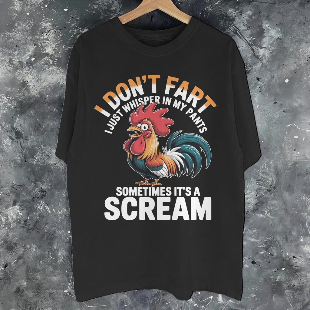 Dont Scare Me I Fart Easily Funny Sarcasm Funny Chicken Merch Unisex Wounisex T Shirt 100 Cotton Tee Graphic Print Tshirt Clothing