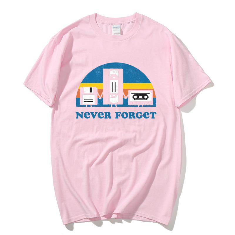 Never Forget The Old Radio Unisex Unisex T Shirts Harajuku ONeck TShirts Vintage Oversize Clothing Summer Cotton Tshirts Couple
