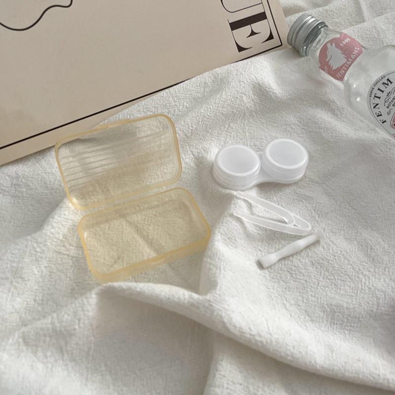 Женские очки для девочек, косметические контактные линзы, футляр для контактных линз, дорожный держатель, контейнер, дорожные аксессуары