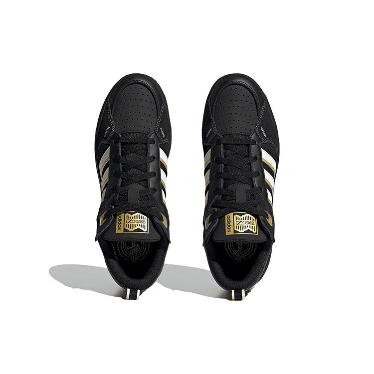 Adidas Neo 100 дБ Удобные Модные Нескользящие Прочные Легкие Низкие Кеды для Скейтбординга Унисекс Кеды для Скейтбординга Черные Белые Золотые IG2789