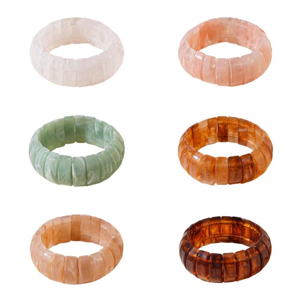 Богемный нерегулярный широкий браслет смазывание ретро кольцо на руку темперамент акриловый браслет леди девушки