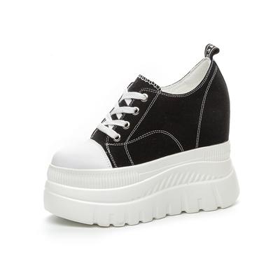 Высококачественные 12 см ботильоны из синтетической натуральной кожи женские осенне-весенние ковбойские на платформе на танкетке на высоком каблуке брендовые массивные кроссовки