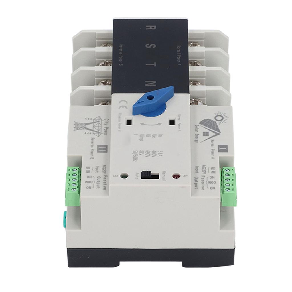 Двойной автоматический переключатель питания электронный автоматический выключатель переключатель 4P 63A AC220V