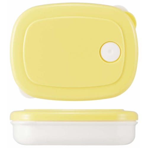 Skater Rice Container, 200ml, Thin, Powder Pastel Yellow, SLG1, for Freezing and Preparing Rice