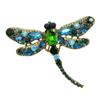 Crystal Vintage Dragonfly Brooches for Women Large Insect Brooch Pin Fashion Dress Coat Accessories