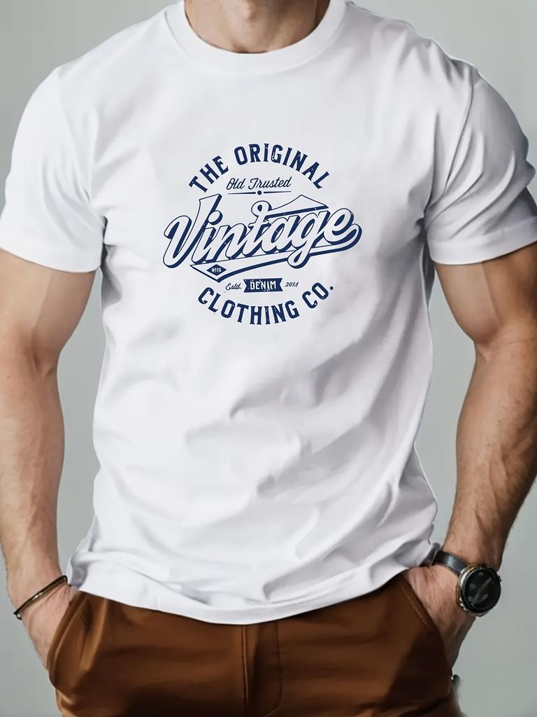 Мужская летняя модная повседневная спортивная футболка с коротким рукавом и круглым вырезом, свободного кроя оверсайз, с креативным принтом букв, 100% хлопок