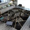 Black Gold Marble Modern Luxury Carpets for Living Room Bedroom Large Area Rugs Green Geometric 3D Printed Carpet Home Floor Mat