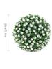 1PC Plastic Flower Ball Artificial Flower Ball 20cm Plant Ball with Eucalyptus Decorative Balls for Backyard Balcony Garden Wedding and Home Decor