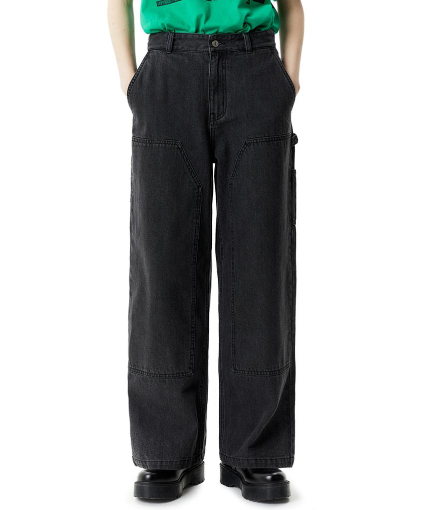 ODDSTUDIO Carpenter Wide Denim Pants - Black