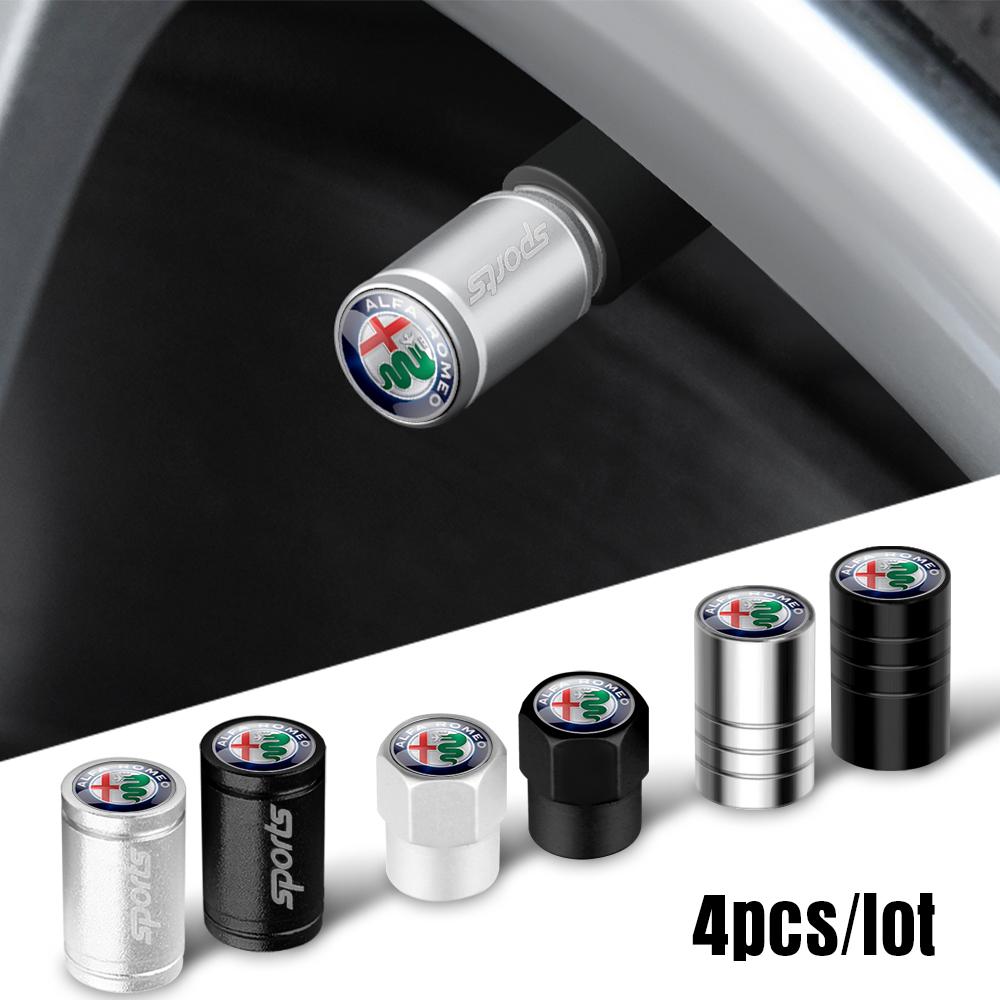 4Pcs 3D Metal Alloy Car Wheel Tire Valve Stem Caps Cover For Alfa Romeo 159 Mito Tonale Stelvio Giulietta Giulia TZ3 Car-Styling ysdf45