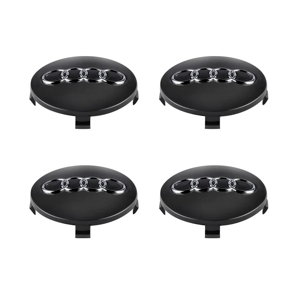 For Audi A34PCS 59mm 68mm Car Replacement Wheel Center Hub Caps badge For AUDI S A4 B8 B6 8L A6 C6 C5 Q5 A5 Line RS C7 B9 B7 A3 8P 8V
