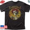Футболка Grateful Dead Череп и Розы Винтажная Графическая Футболка Рок-Группы Унисекс Футболка