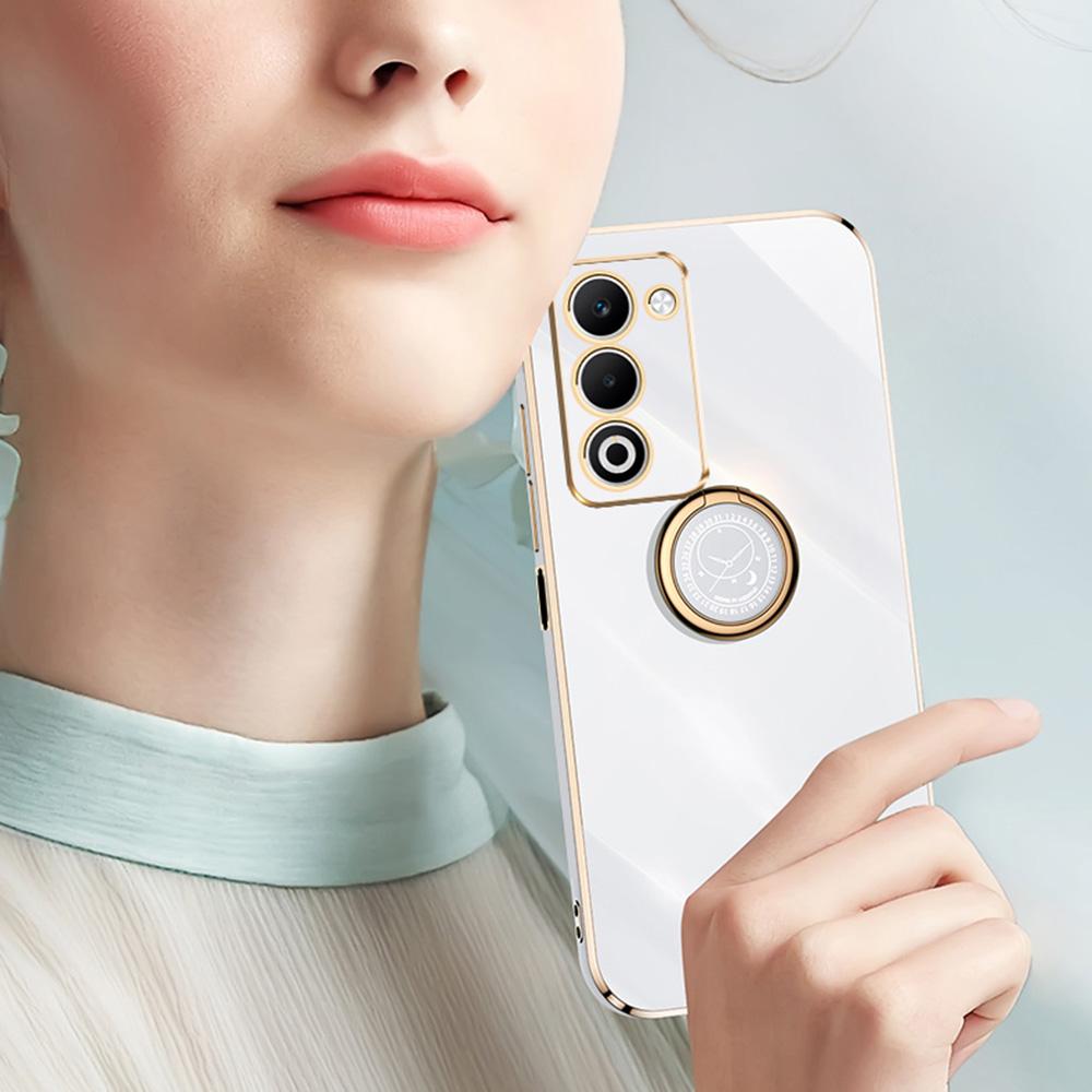 XINLI For Oppo A5 5G/4G Case Ring Kickstand Electroplating TPU Phone Cover