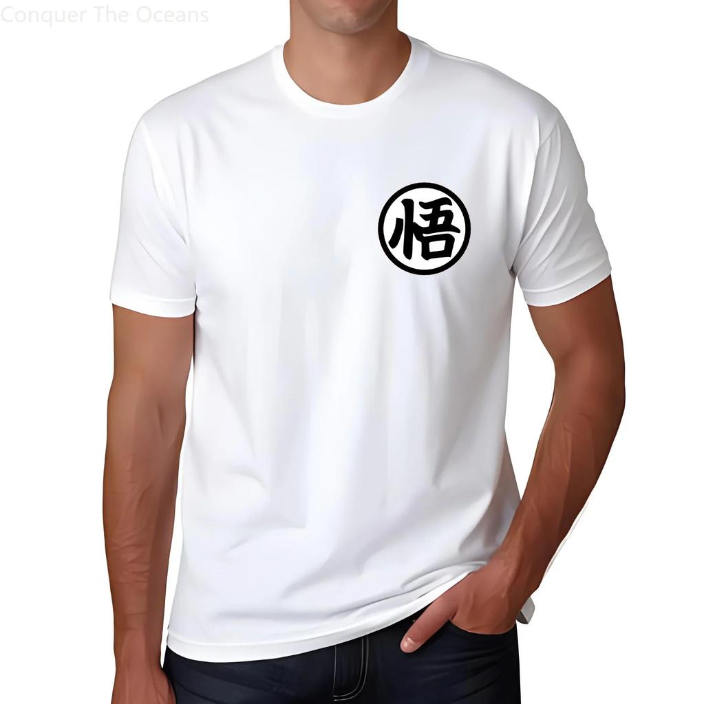 Аниме Косплей хлопок Мужская футболка Мужская футболка с короткими рукавами с принтом Гоку Летняя повседневная футболка Уличная толстовка Женская одежда