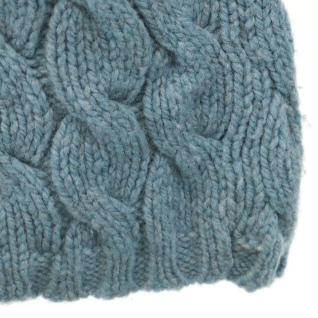 L.L.BEAN 90s Old 3D Long Sleeve Turtleneck Sweater S Blue Knit Outdoor Women Used