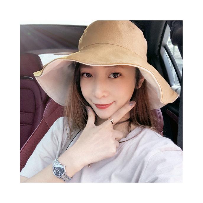 Women's summer fisherman hat, sun protection hat with large brim to cover the face, early spring and summer large brim UV protection sun hat