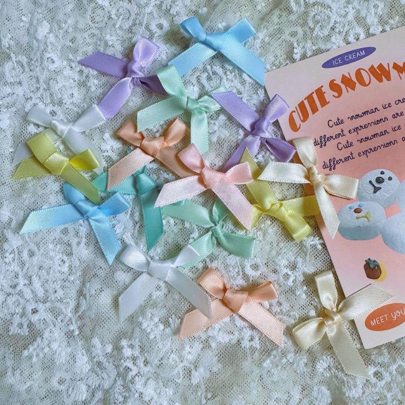 50/100 шт. Свежие Розовые Банты Ленточные Маленького Размера Банты из Сатиновой Ленты Цветок Рукоделие Декор Ручная Работа DIY Украшение для Вечеринки