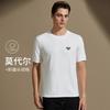Modal Air Layer: Solid color round neck short sleeved T-shirt