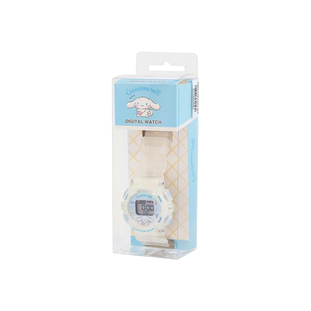 Цифровые часы Sun Flame J-Axis Cinnamoroll с подсветкой, функцией будильника, прозрачным дизайном для девочек