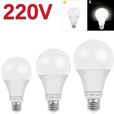 220V E27 Светодиодная лампа с датчиком радара Энергосберегающая Автоматическое включение/выключение Умное обнаружение Датчик движения Свет 5Вт 7Вт 9Вт 12Вт Светодиодная лампа