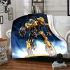 Transformers Bumblebee'S Power Flannel Blanket Super Soft Warm Cozy Blanket For Sofa Bed Office Travel Allseason Home Decor Gift