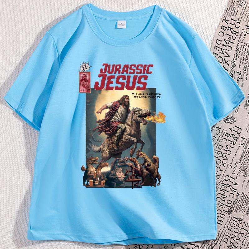 Jesus Riding A Dinosaur Tshirts For Unisex Unisex Vintage 90s Graphic T Shirt Jesus Hand Drawn Tshirt T Rex Christian Easter Tee