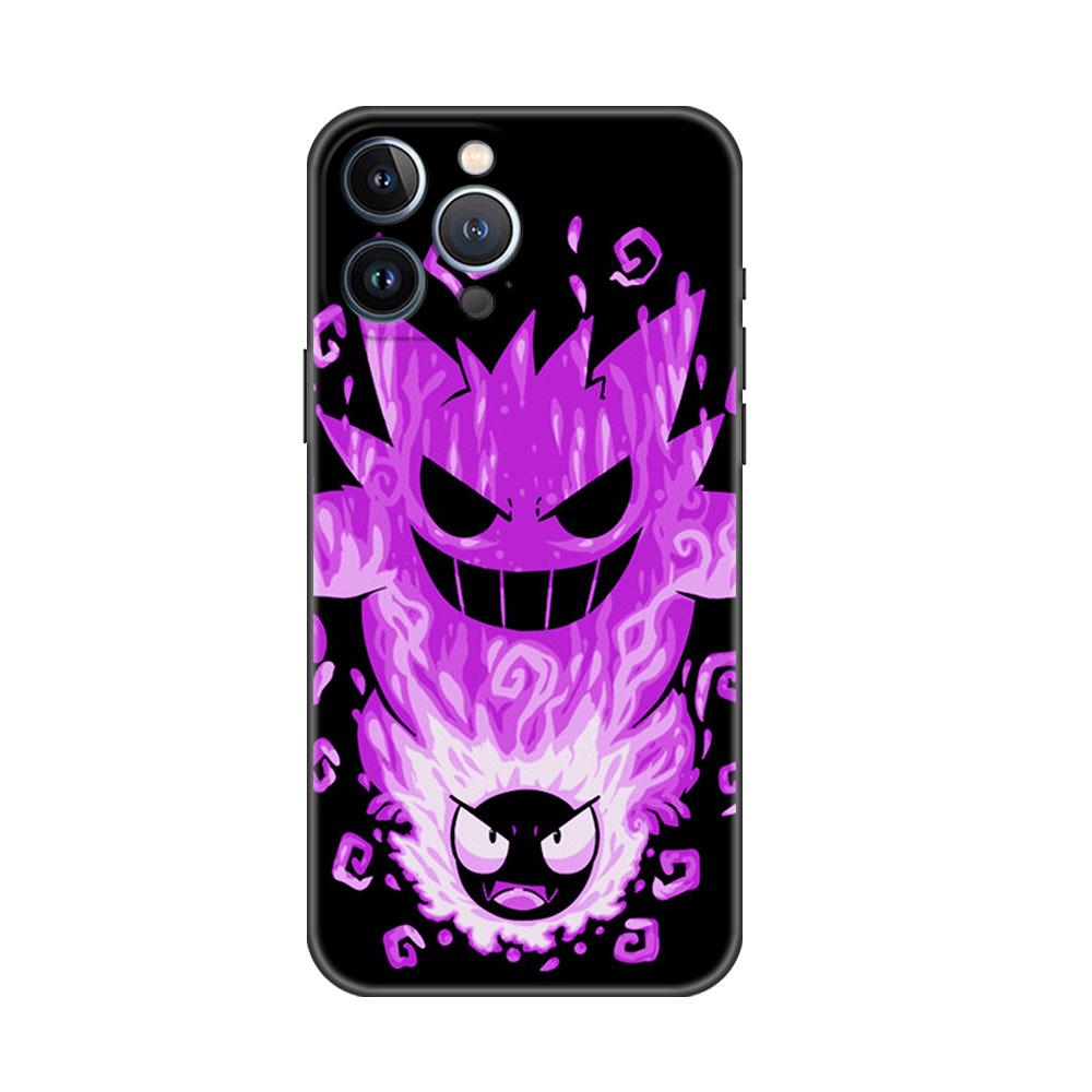 Чехол Case Для Apple iPhone 14 11 13 7 12 15 Pro 7 XR XS Max 8 Plus 6 14Pro 13Mini Черный Мягкий Телефон Coque Покемон Пикачу Крутой