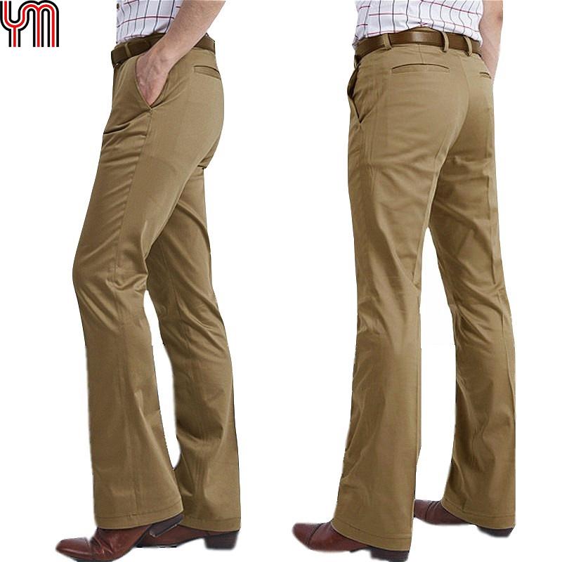 Мужские брюки-клеш, винтажные расклешенные брюки, формальные брюки, широкие брюки, тонкие брюки