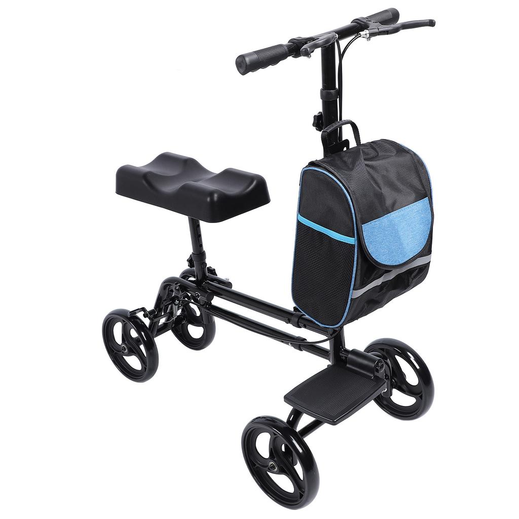 Коленный ходок Складной Регулируемая высота Управляемый Скутер для ног с тормозом и сумкой для хранения для травм стопы Взрослый