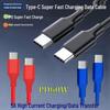 Двухголовочный кабель Type-C PD60W для быстрой зарядки устройств USB 2.0