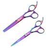 6 Inch Multicolor Hair Scissors Professional Barber HairdressingAdjustable Finger Rest Stainless Steel Salon Scissors With Fancy Screw